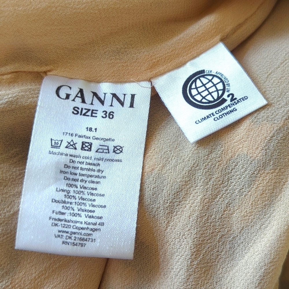 GANNI Fairfax Georgette Short Dress in Leopard - Picture 8 of 10